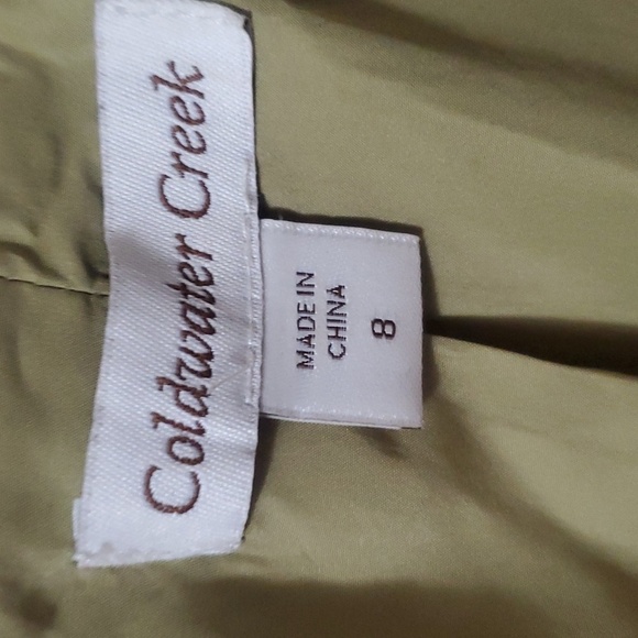 Coldwater Creek Olive Green Textured Tweed Wool Blend ButtonUp Blazer Jacket Sz8 - Picture 10 of 11